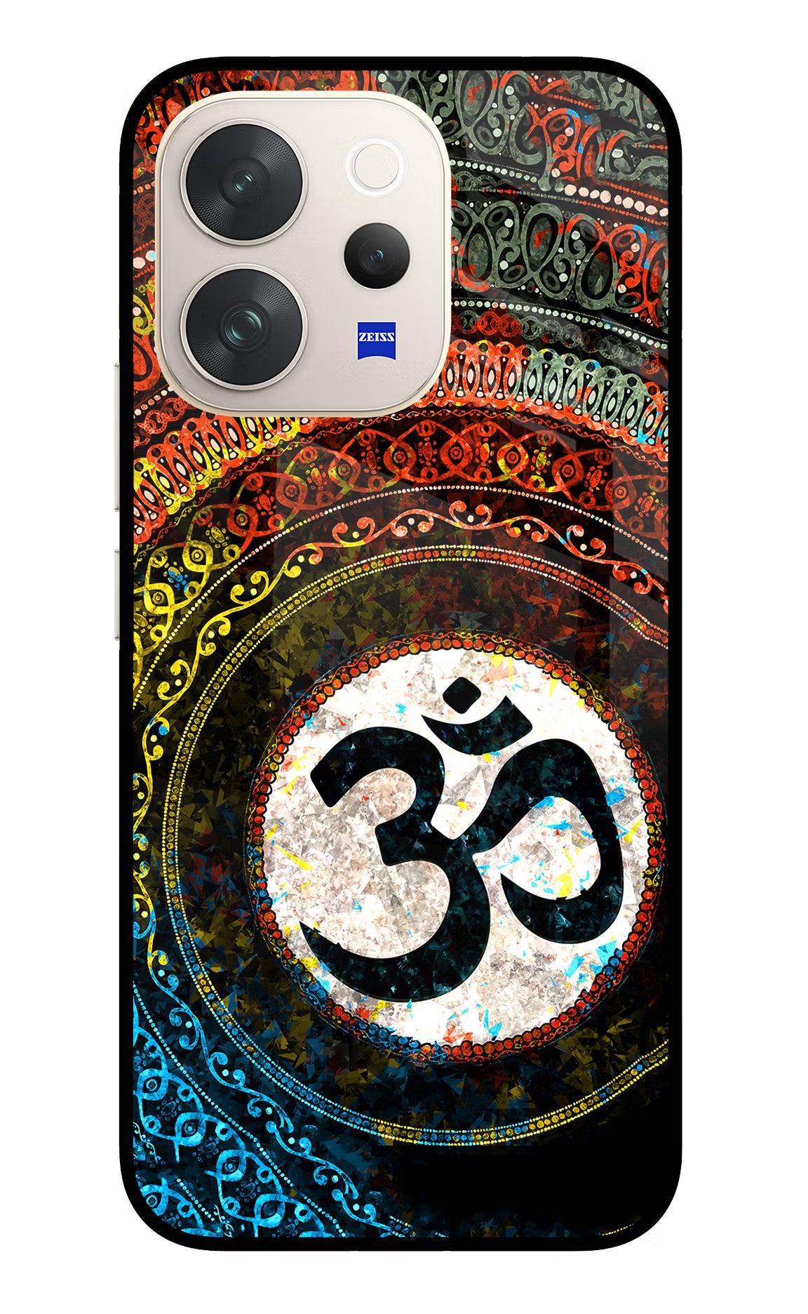 Om Cultural Vivo V70 5G Glass Case Back Cover by Casekaro