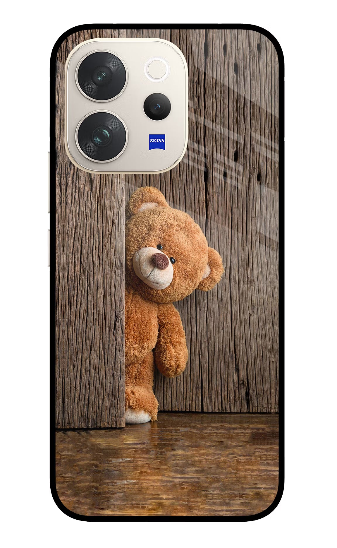 Teddy Wooden Vivo V70 5G Glass Case