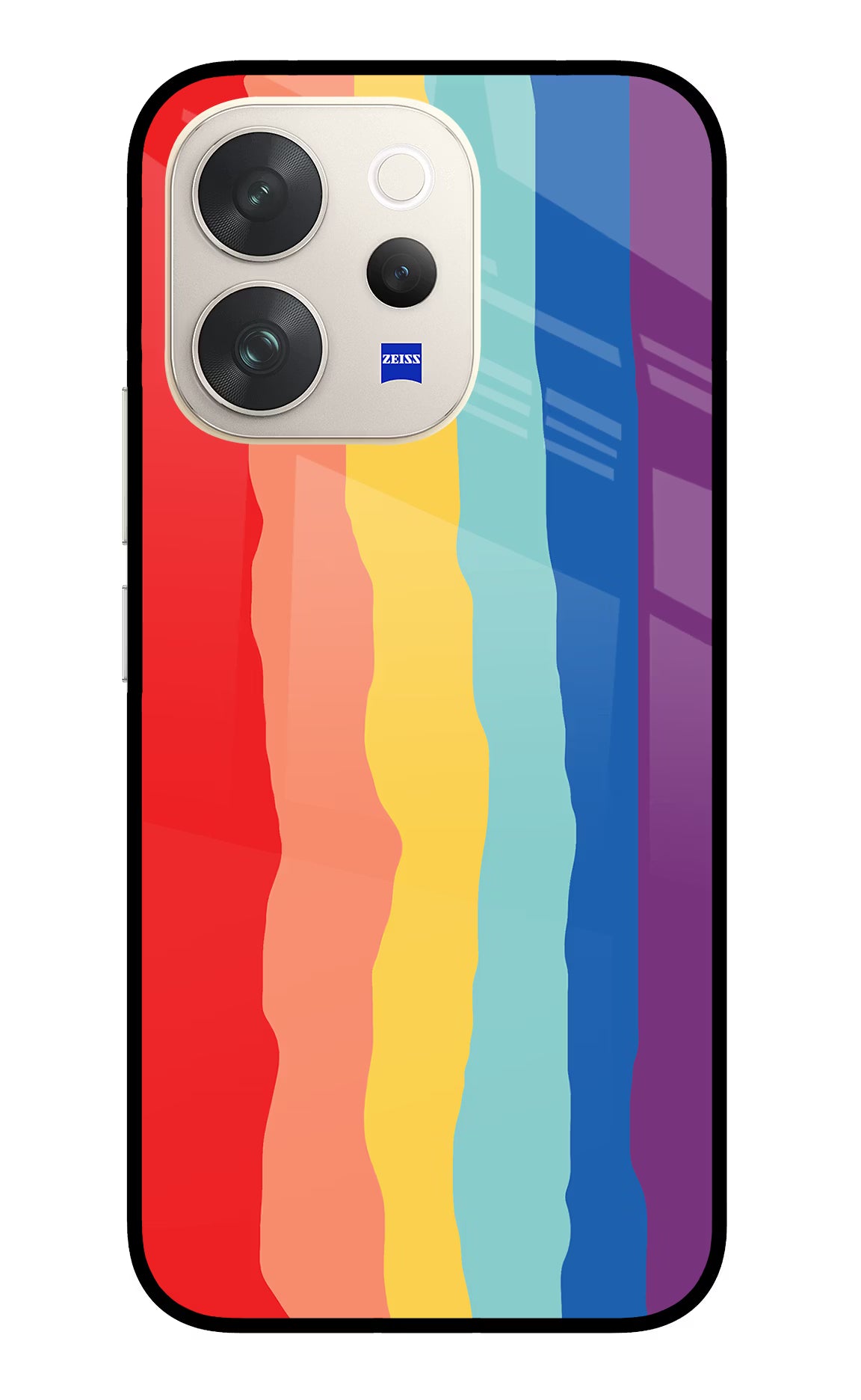 Rainbow Vivo V70 5G Glass Case Back Cover by Casekaro