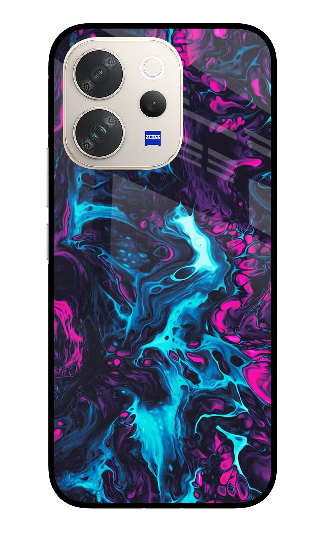 Abstract Vivo V70 5G Glass Case Back Cover by Casekaro