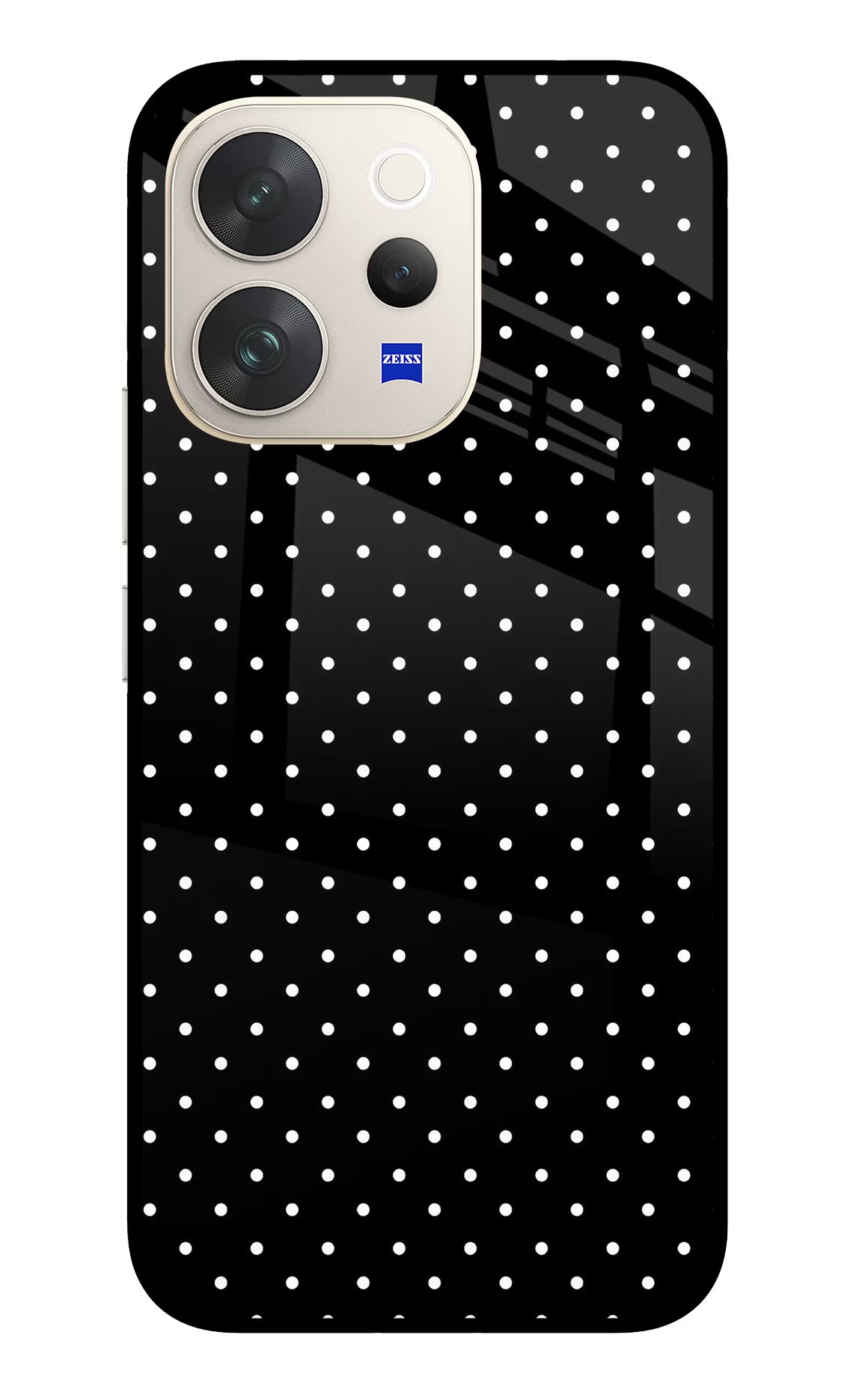 White Dots Vivo V70 5G Glass Case