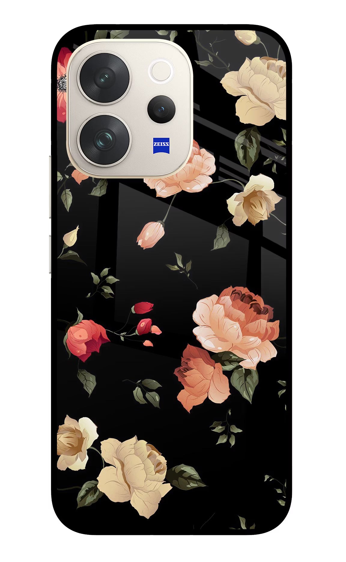 Flowers Vivo V70 5G Glass Case