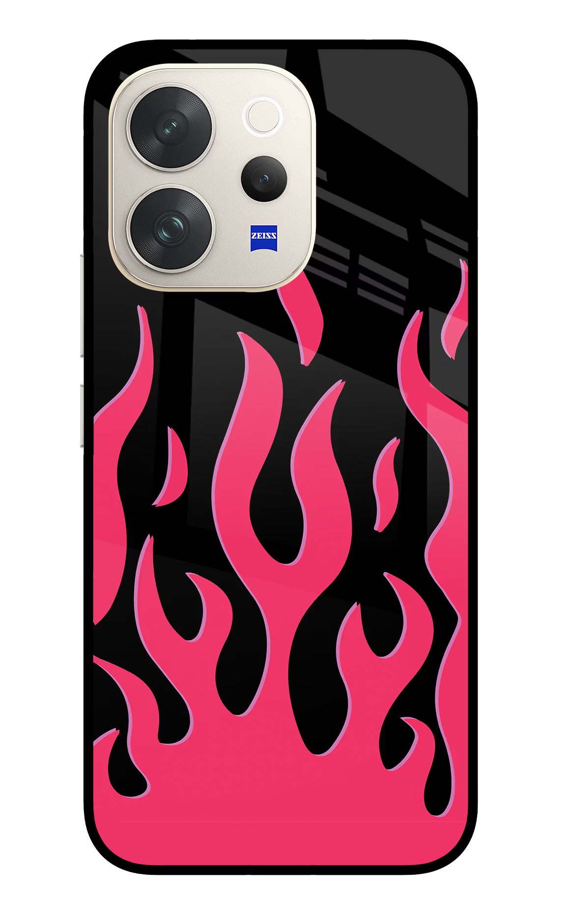 Fire Flames Vivo V70 5G Glass Case
