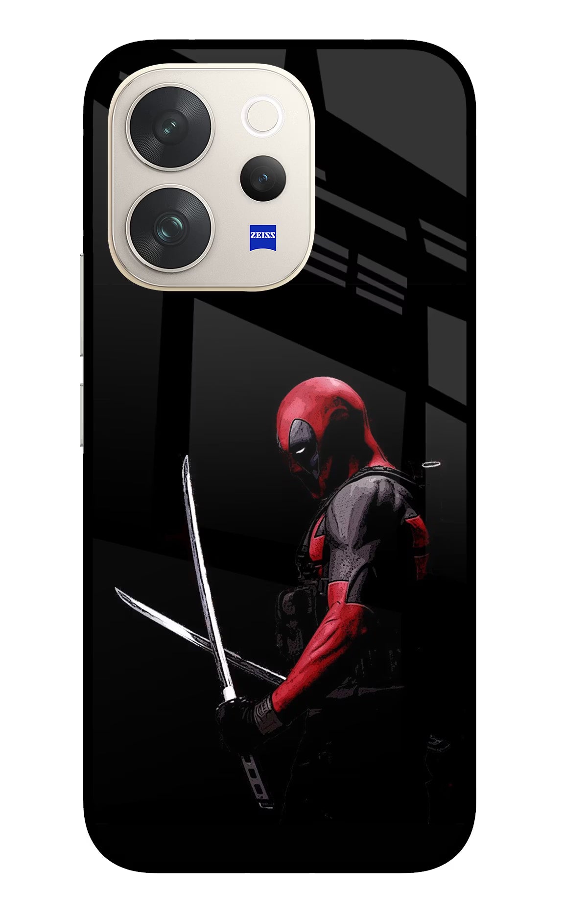 Deadpool Vivo V70 5G Glass Case Back Cover by Casekaro