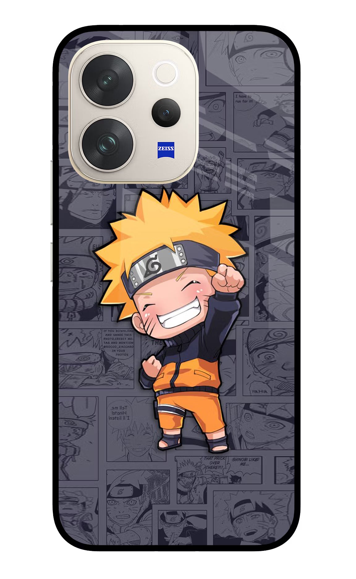 Chota Naruto Vivo V70 5G Glass Case Back Cover by Casekaro