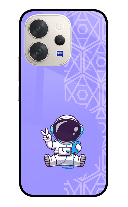 Cute Astronaut Chilling Vivo V70 5G Glass Case