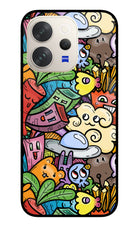 Veggie Doodle Vivo V70 5G Glass Case Back Cover by Casekaro