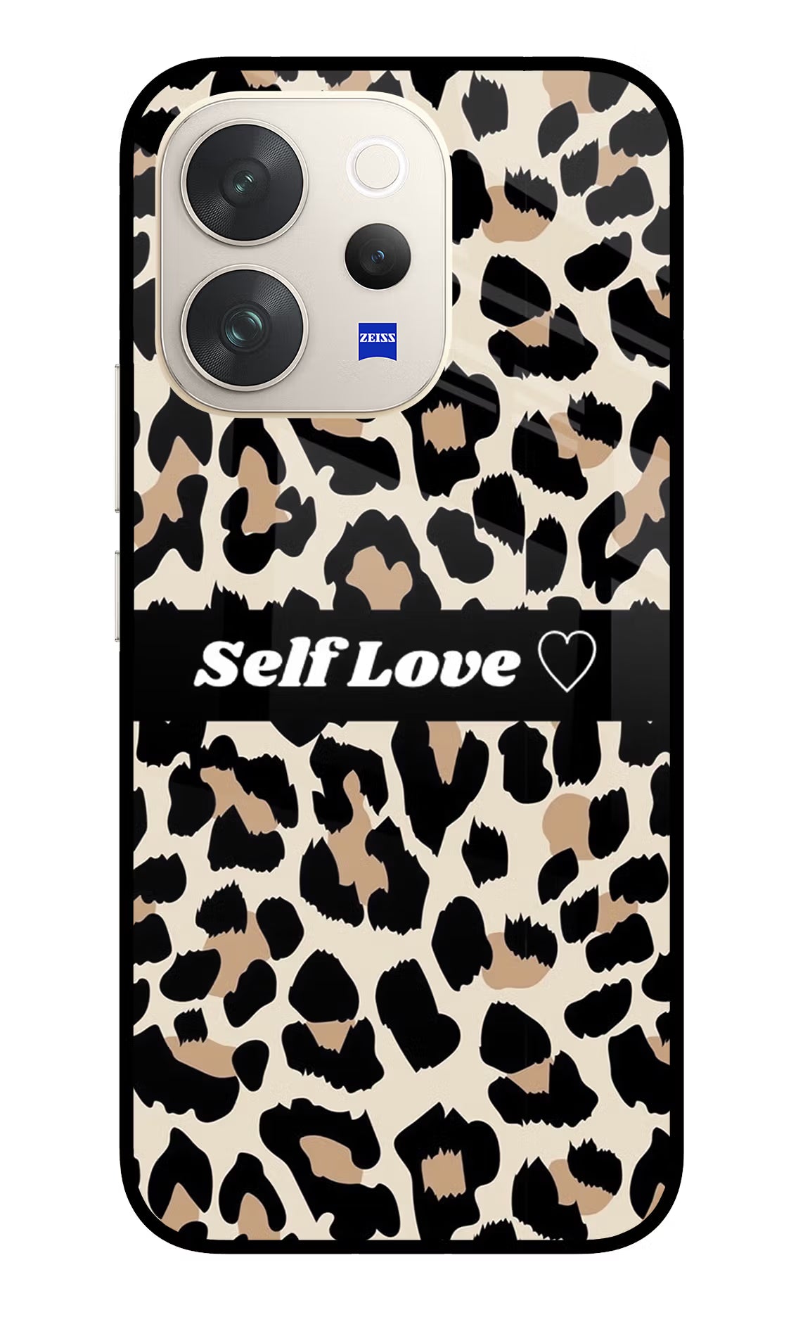 Leopard Print Self Love Vivo V70 5G Glass Case