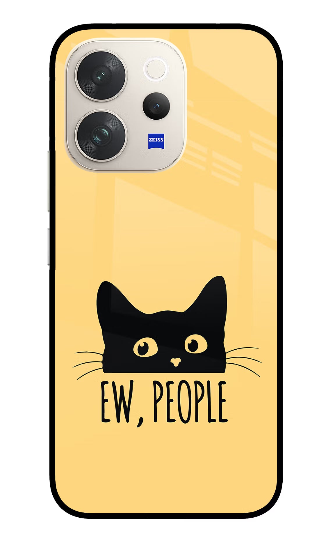 Ew People Catitude Vivo V70 5G Glass Case Back Cover by Casekaro