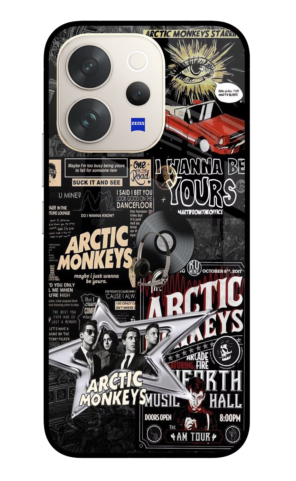 Arctic Monkeys Vivo V70 5G Glass Case Back Cover by Casekaro