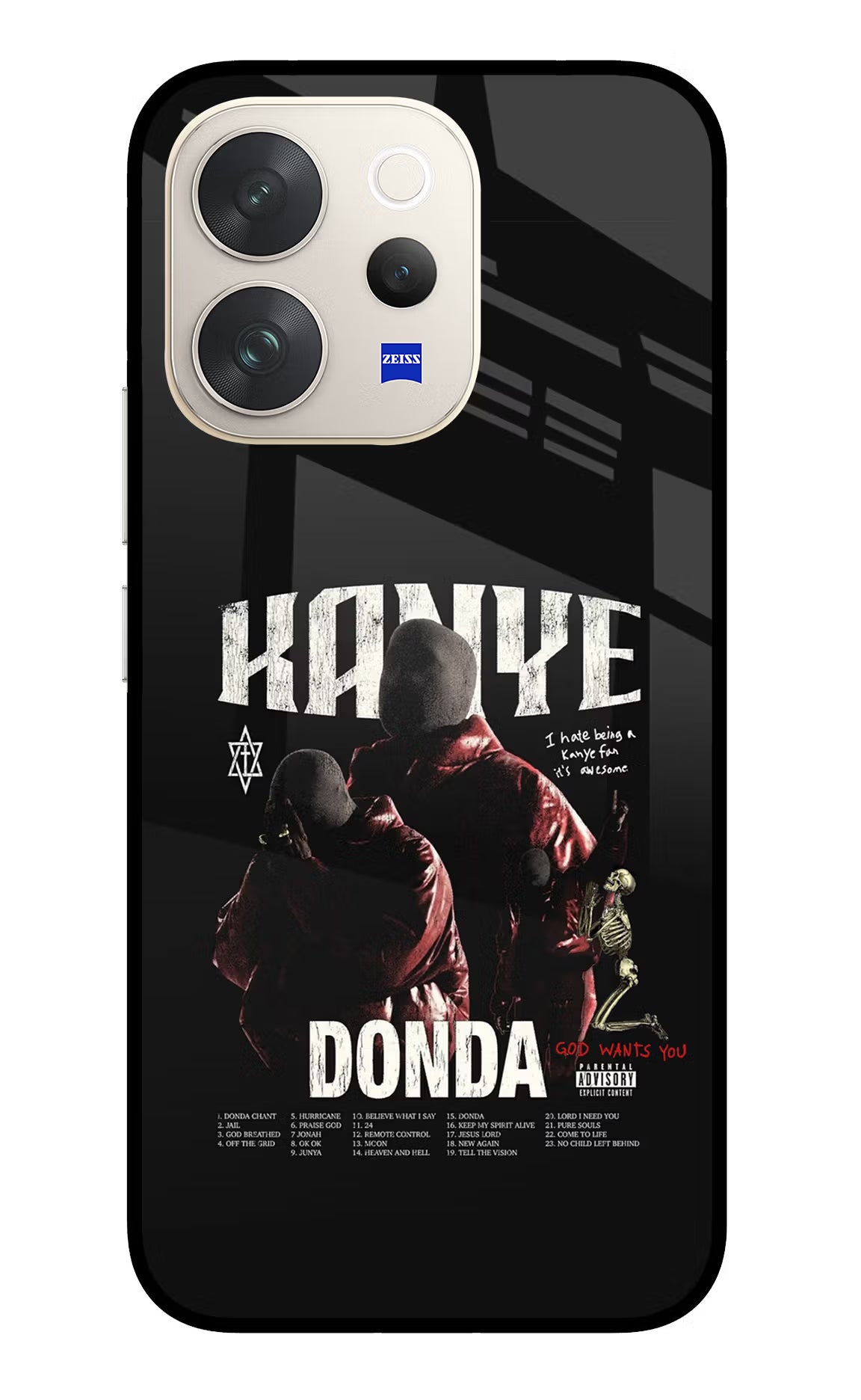 Donda Kanye West Vivo V70 5G Glass Case