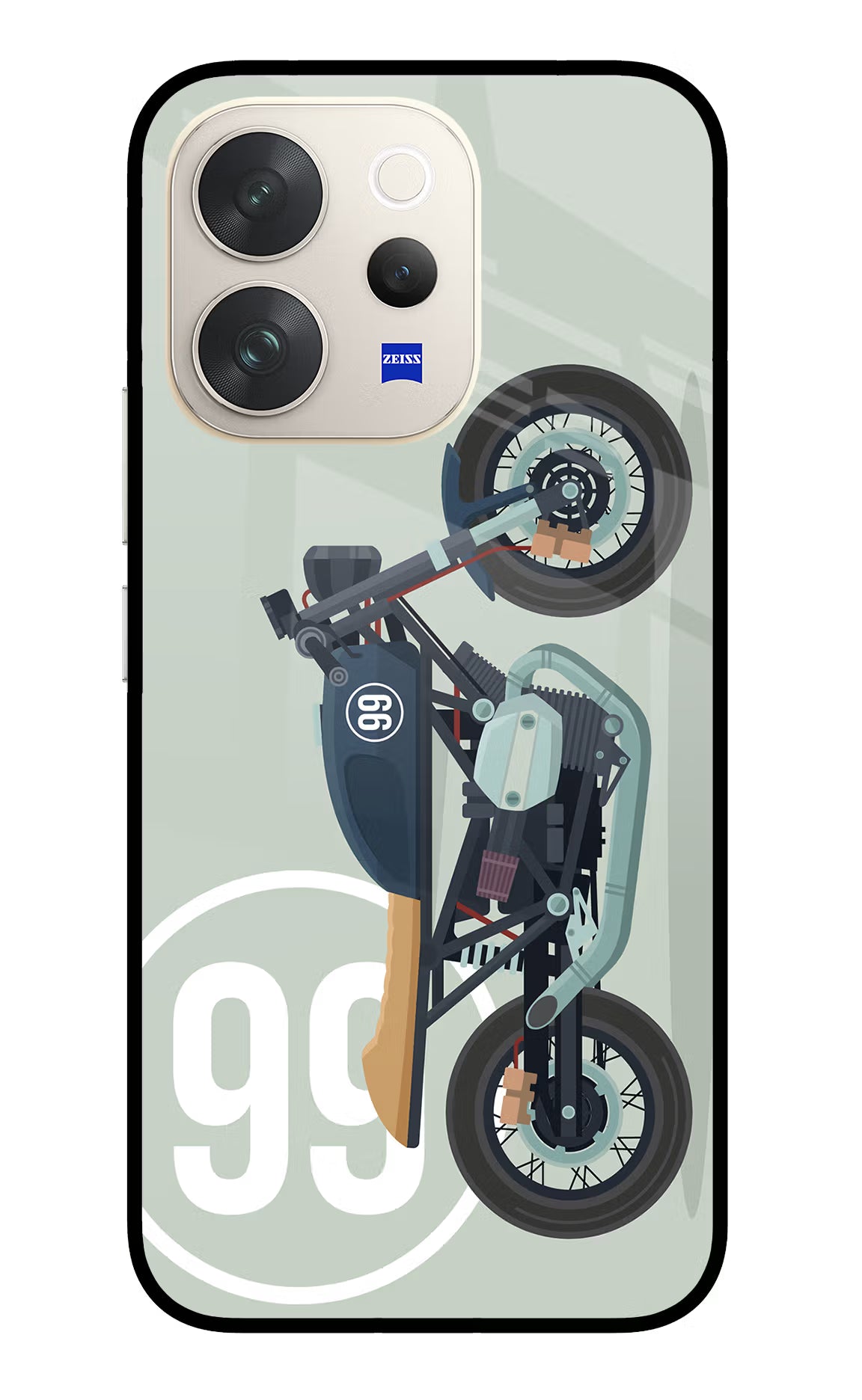 Classic Cafe Racer 99 Vivo V70 5G Glass Case