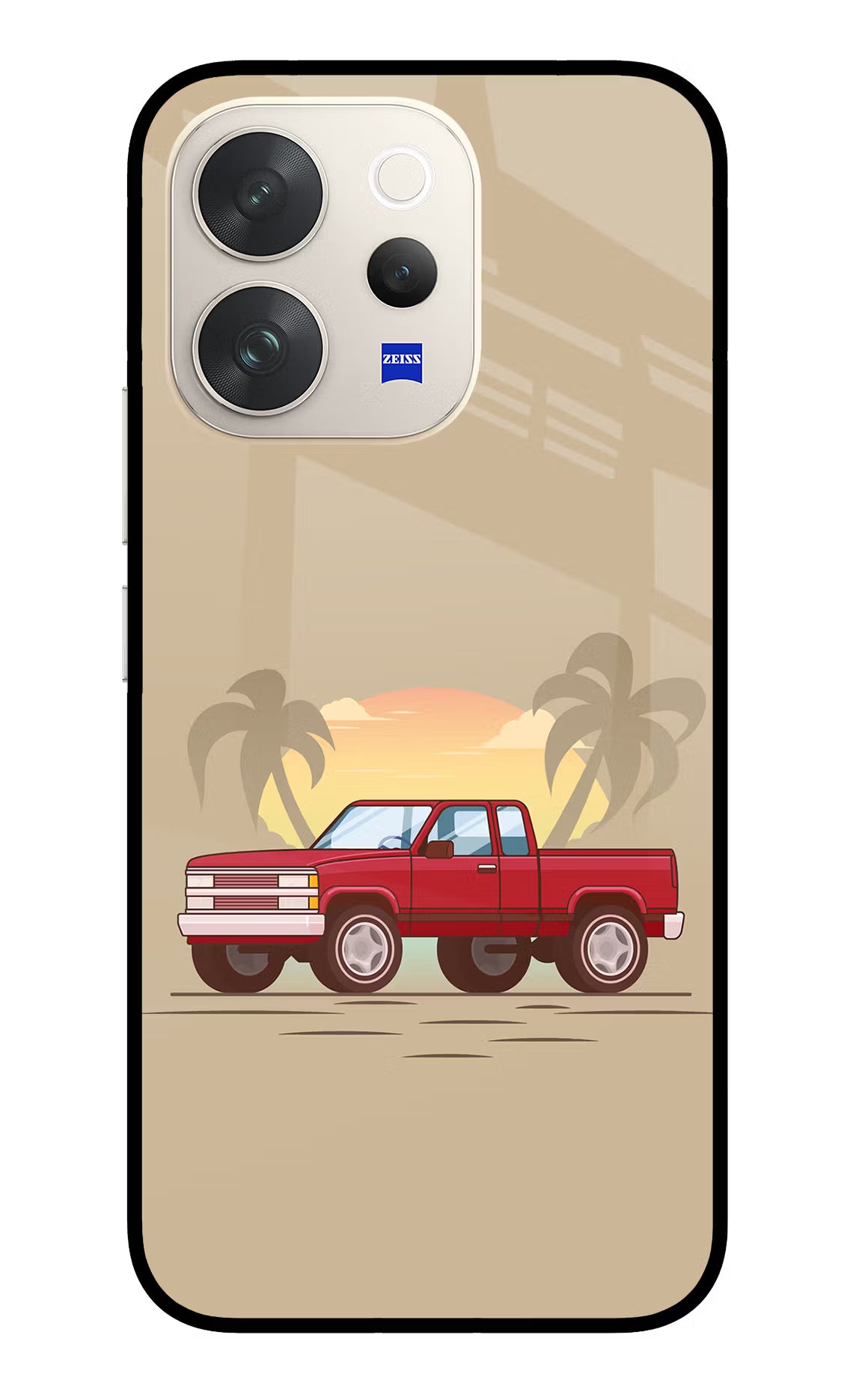 Desert Classic Drive Vivo V70 5G Glass Case Back Cover by Casekaro