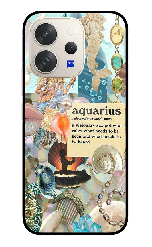Aquarius Zodiac Vivo V70 5G Glass Case
