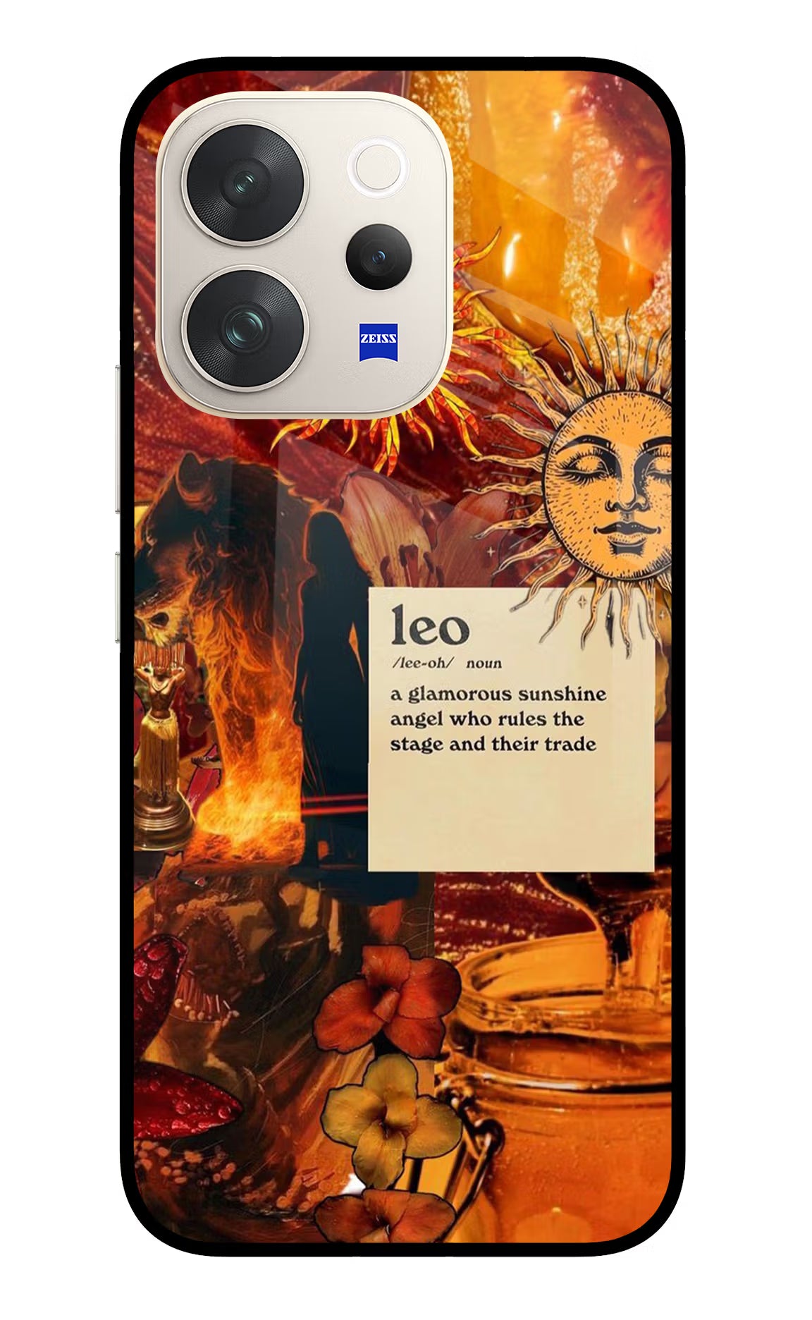 Leo Zodiac Vivo V70 5G Glass Case