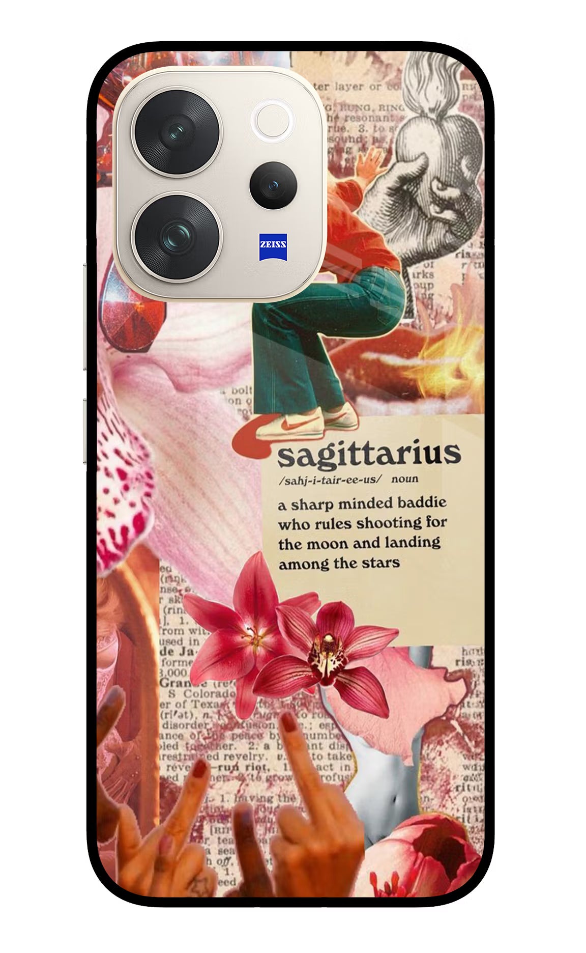 Sagittarius Zodiac Vivo V70 5G Glass Case