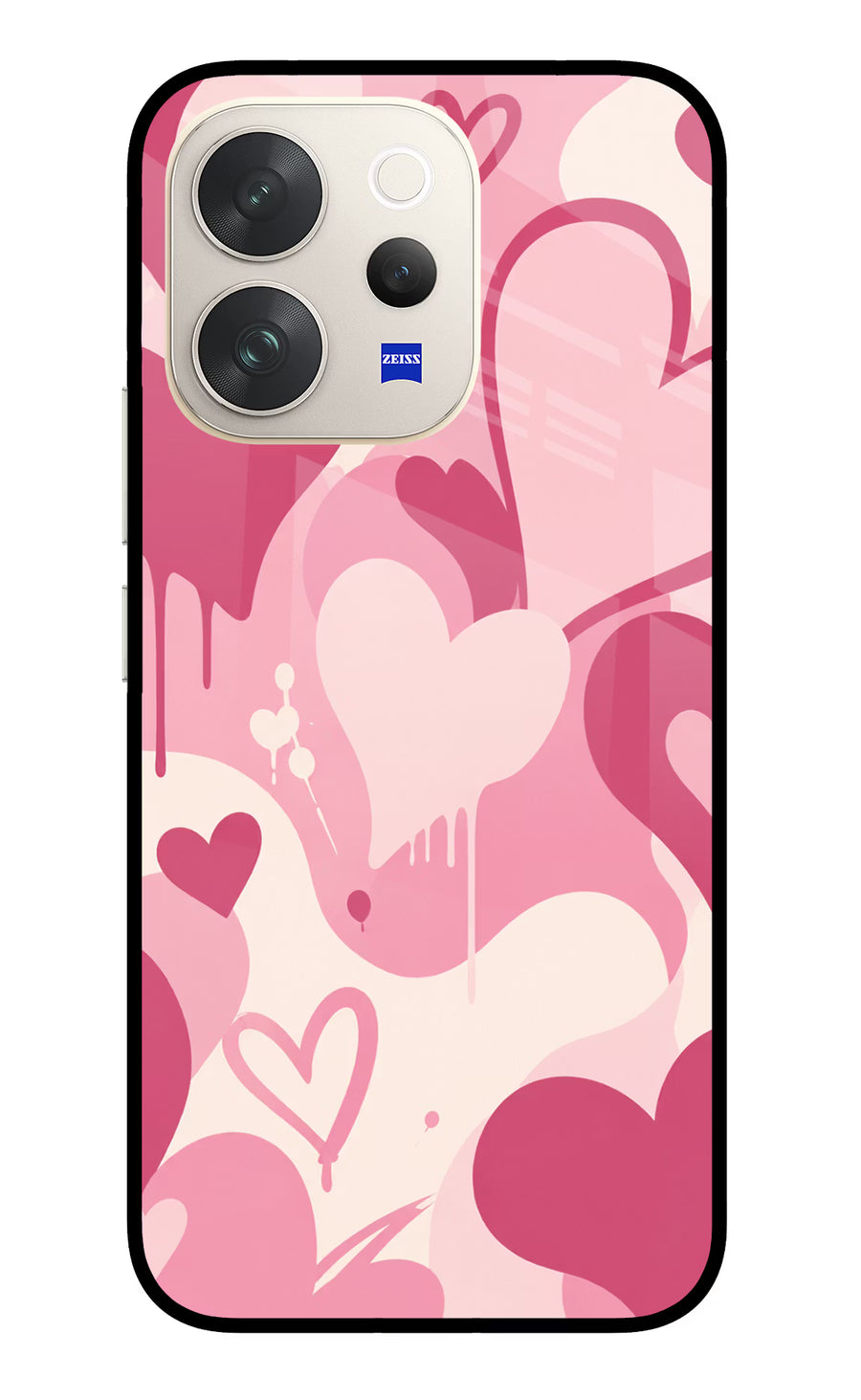 Hearty case Vivo V70 5G Back Cover, Glass case