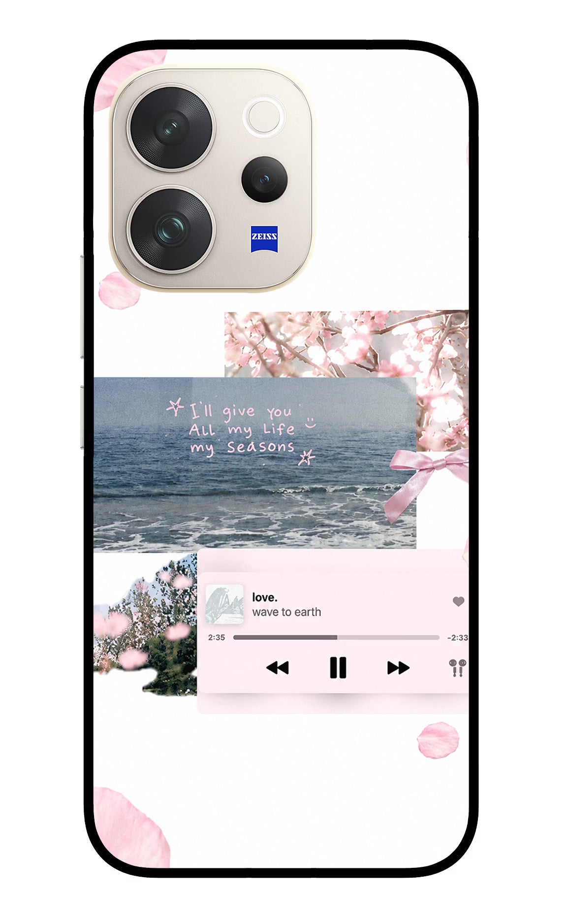 Wave to earth Vivo V70 5G Glass Case Back Cover by Casekaro