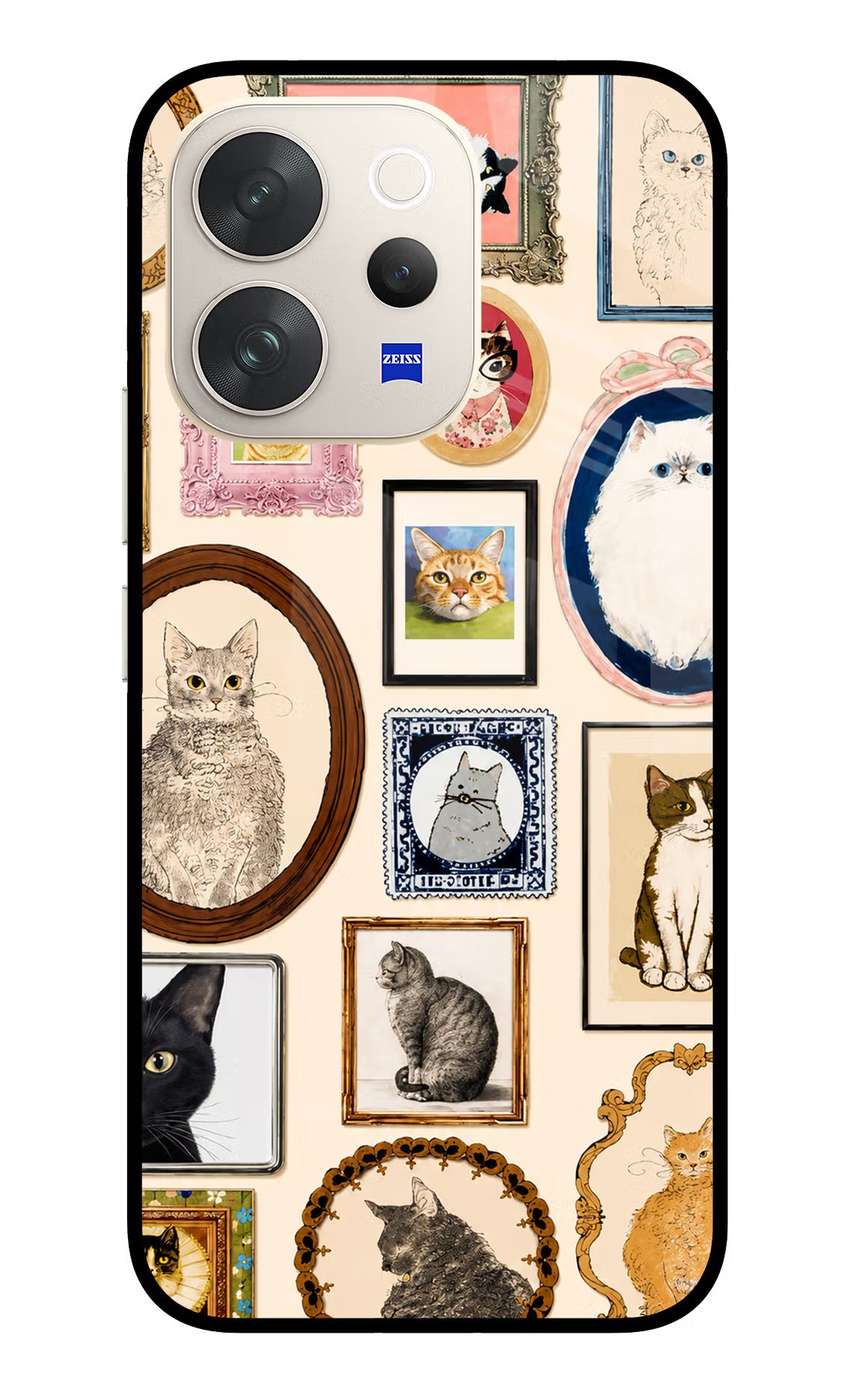 Mirror Cats Vivo V70 5G Glass Case