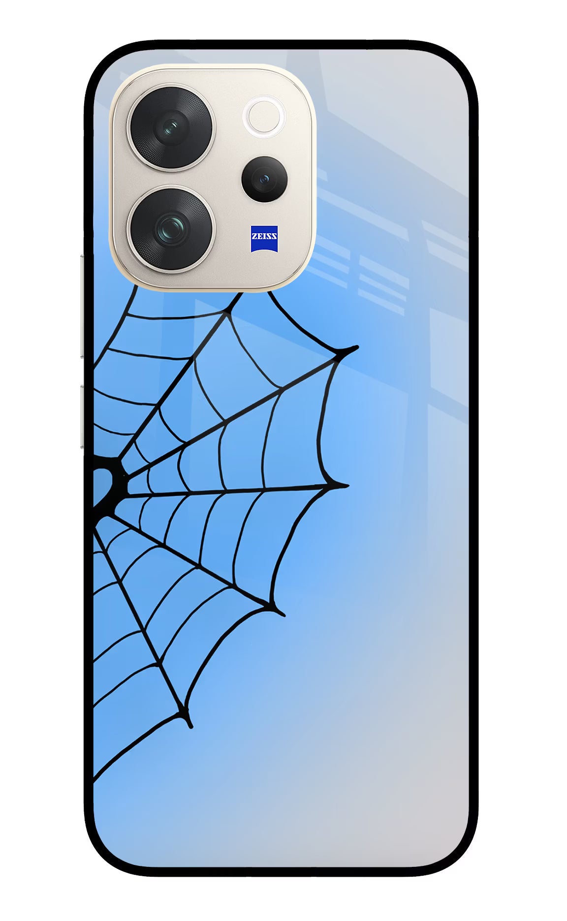 Blue Web Vivo V70 5G Glass Case