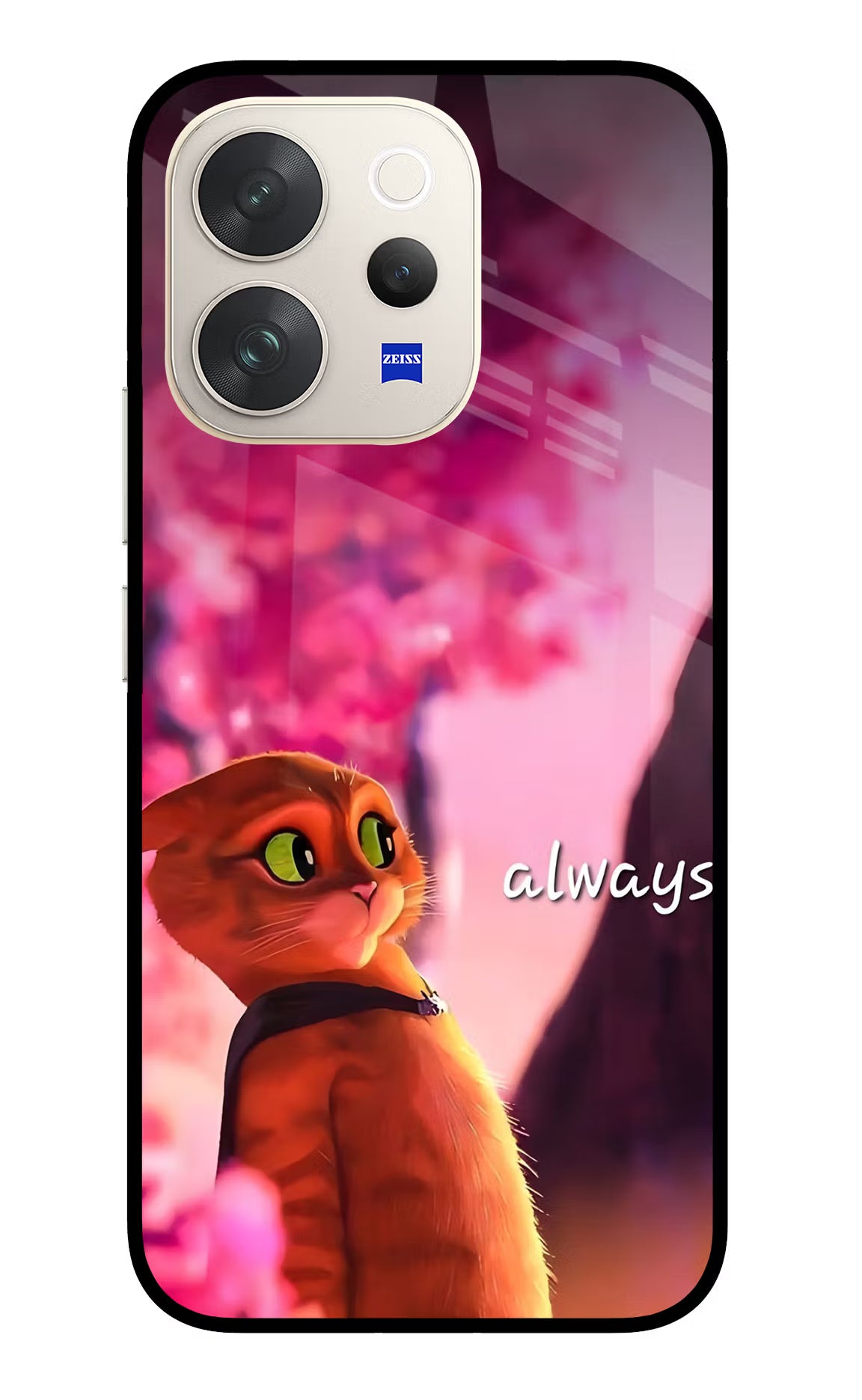 Always Cat Vivo V70 5G Glass Case