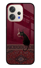 Midnight Cat Vivo V70 5G Glass Case