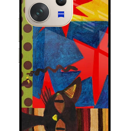 Pop Cat Vivo V70 5G Glass Case