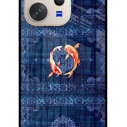 Koi Blue Vivo V70 5G Glass Case