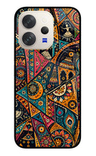 Folk Print Vivo V70 5G Glass Case
