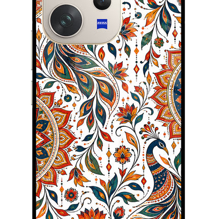 White Mayura Vivo V70 5G Glass Case