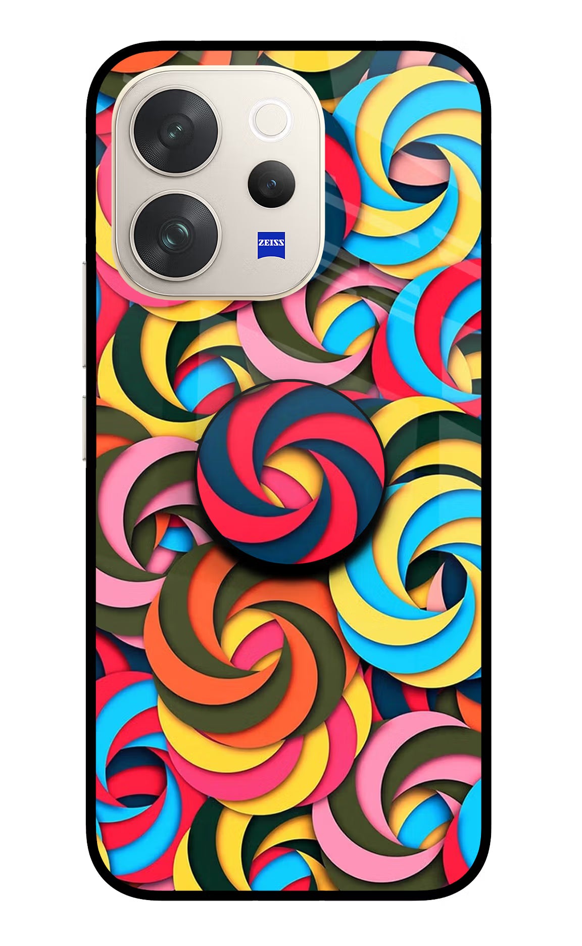 Spiral Pattern Vivo V70 5G Pop Case by Casekaro