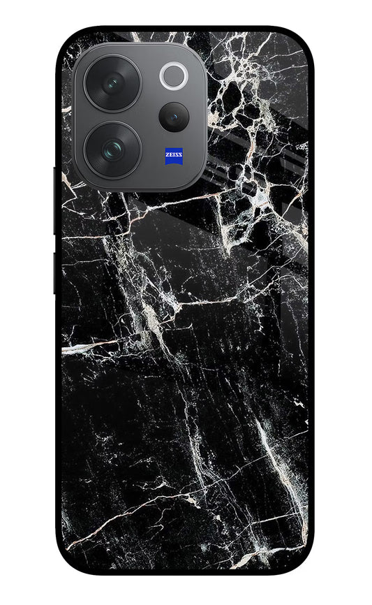 Black Marble Texture Vivo V70 Elite 5G Glass Case