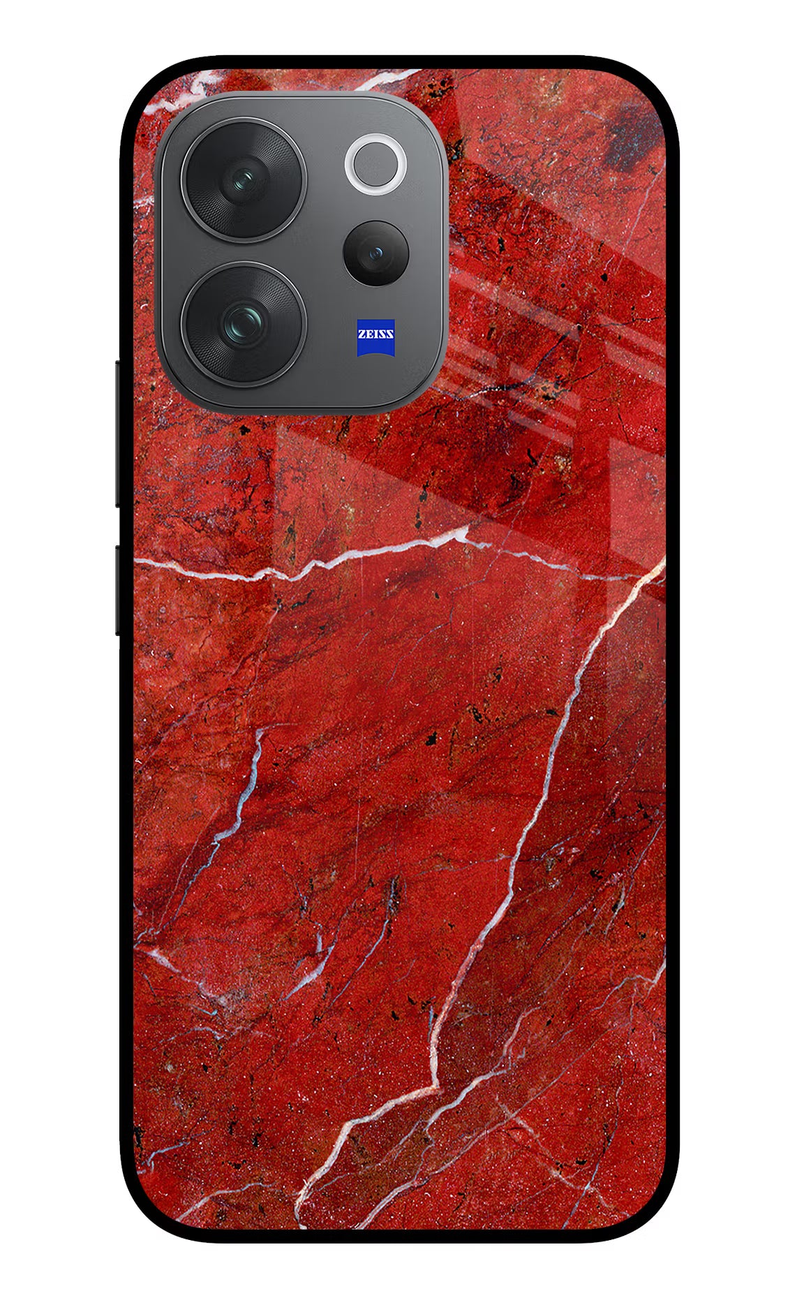 Red Marble Design Vivo V70 Elite 5G Glass Case