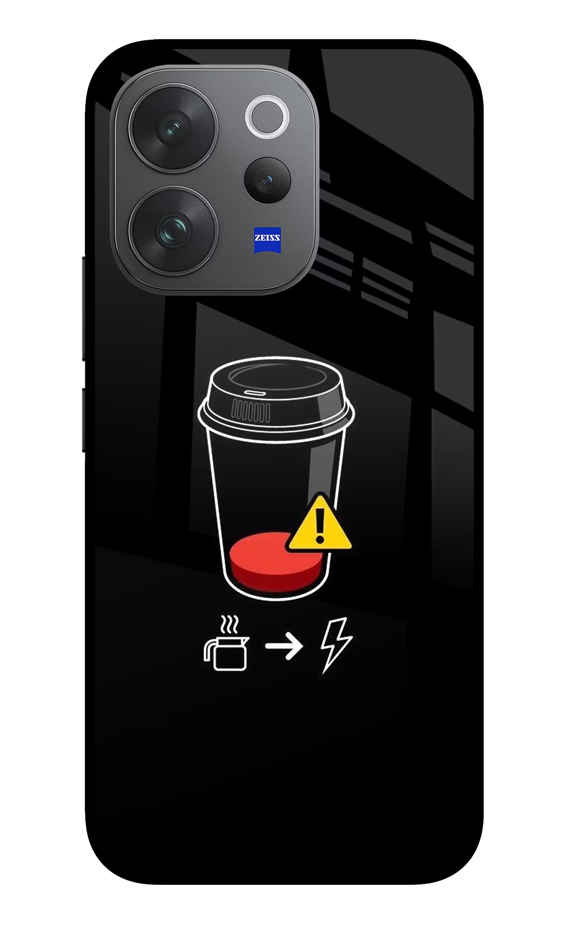 Coffee Vivo V70 Elite 5G Glass Case Back Cover by Casekaro