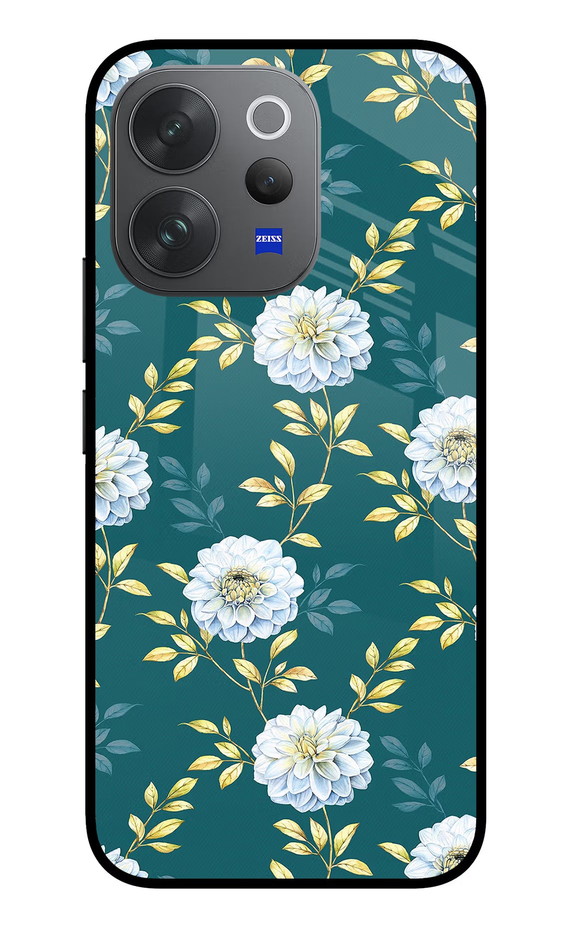 Flowers Vivo V70 Elite 5G Glass Case