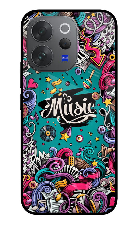 Music Graffiti Vivo V70 Elite 5G Glass Case