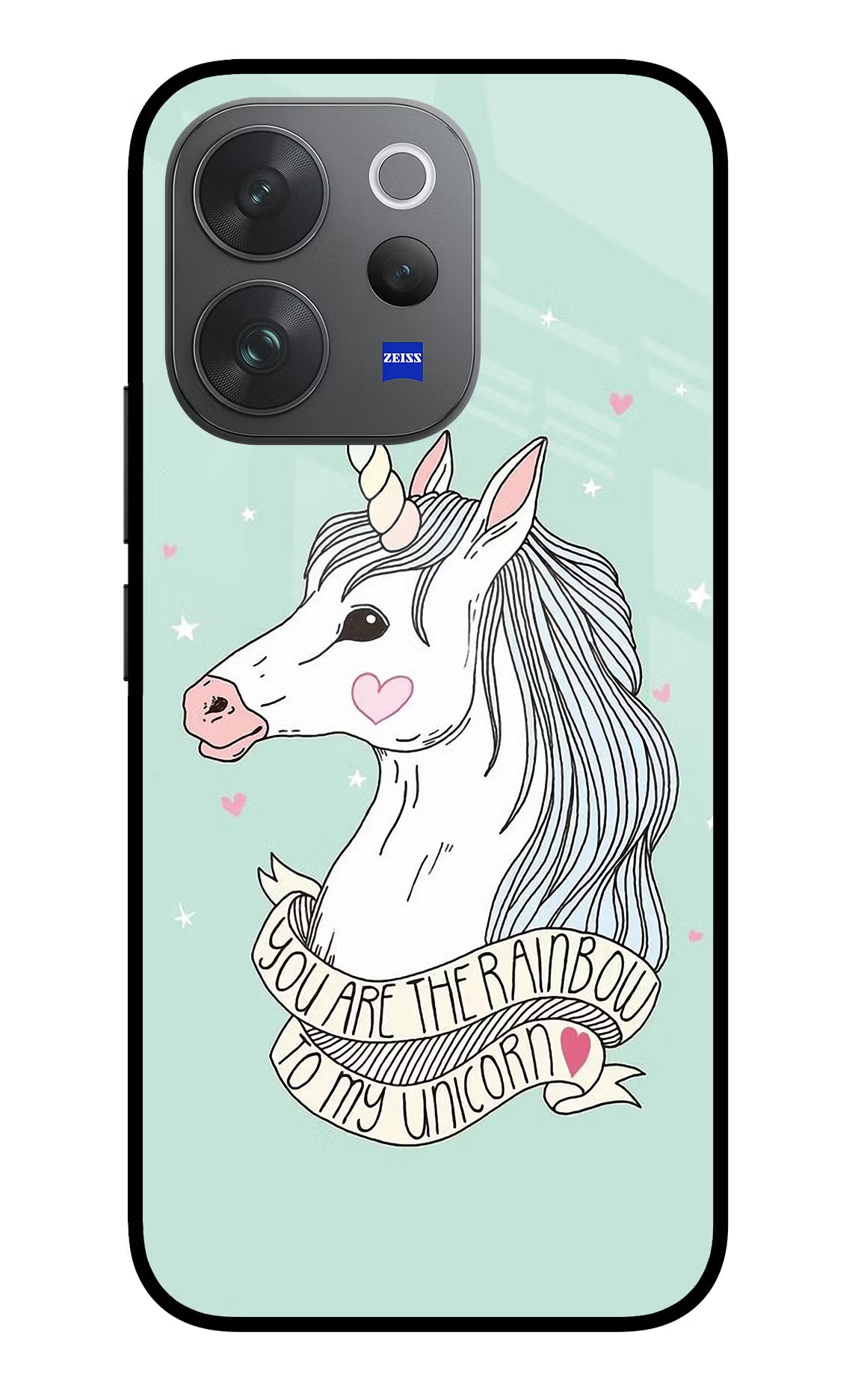 Unicorn Wallpaper Vivo V70 Elite 5G Glass Case Back Cover by Casekaro