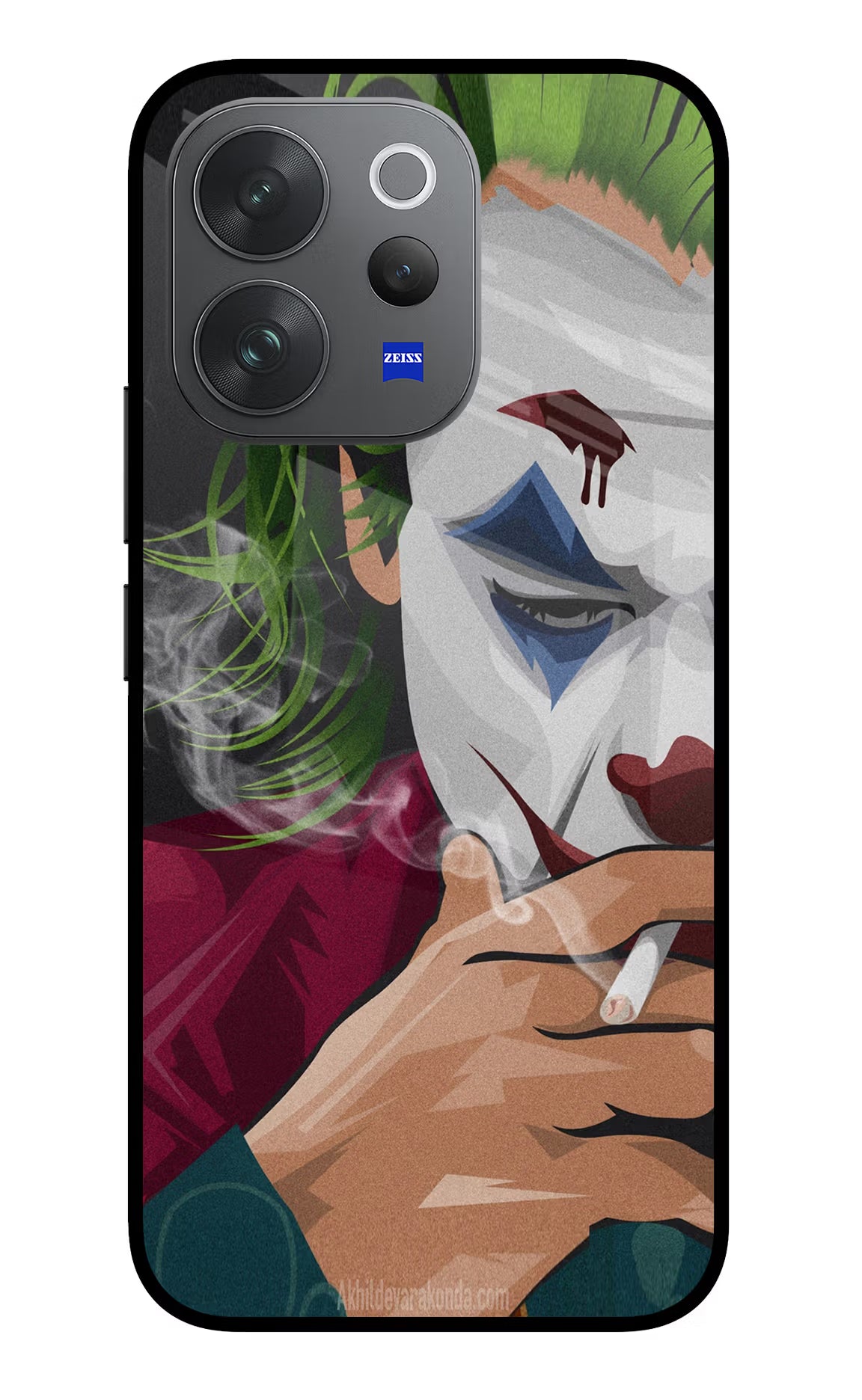 Joker Smoking Vivo V70 Elite 5G Glass Case Back Cover by Casekaro