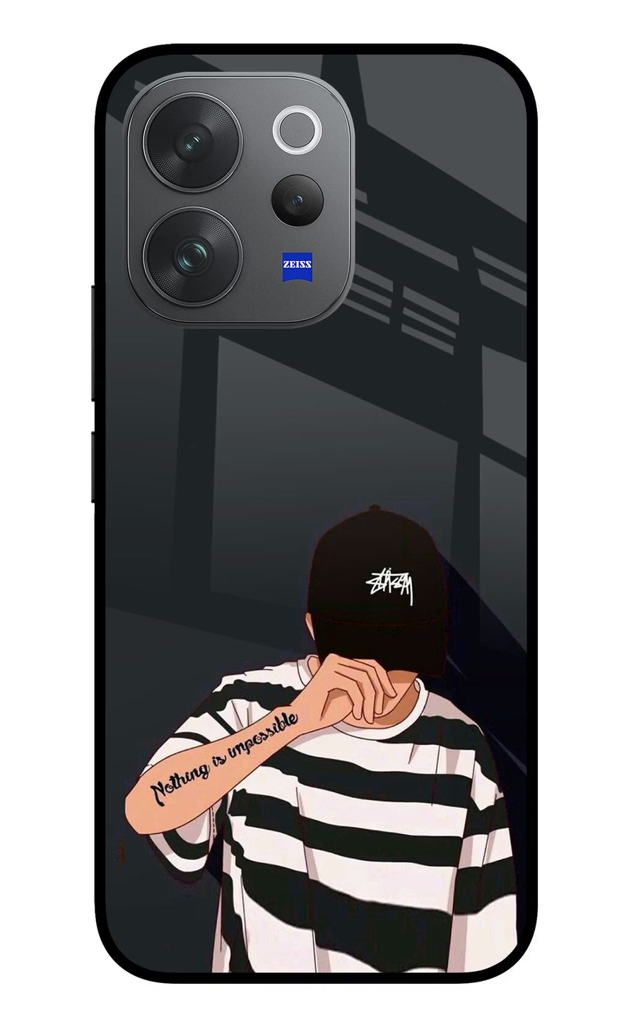 Aesthetic Boy Vivo V70 Elite 5G Back Cover, Glass case