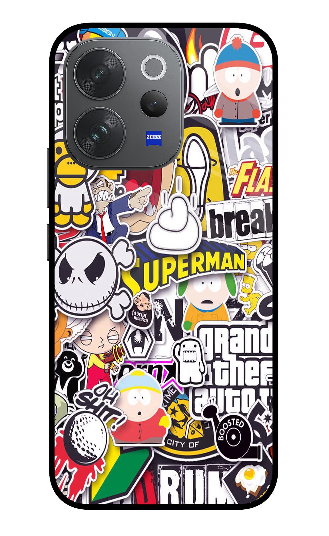 Sticker Bomb Vivo V70 Elite 5G Glass Case