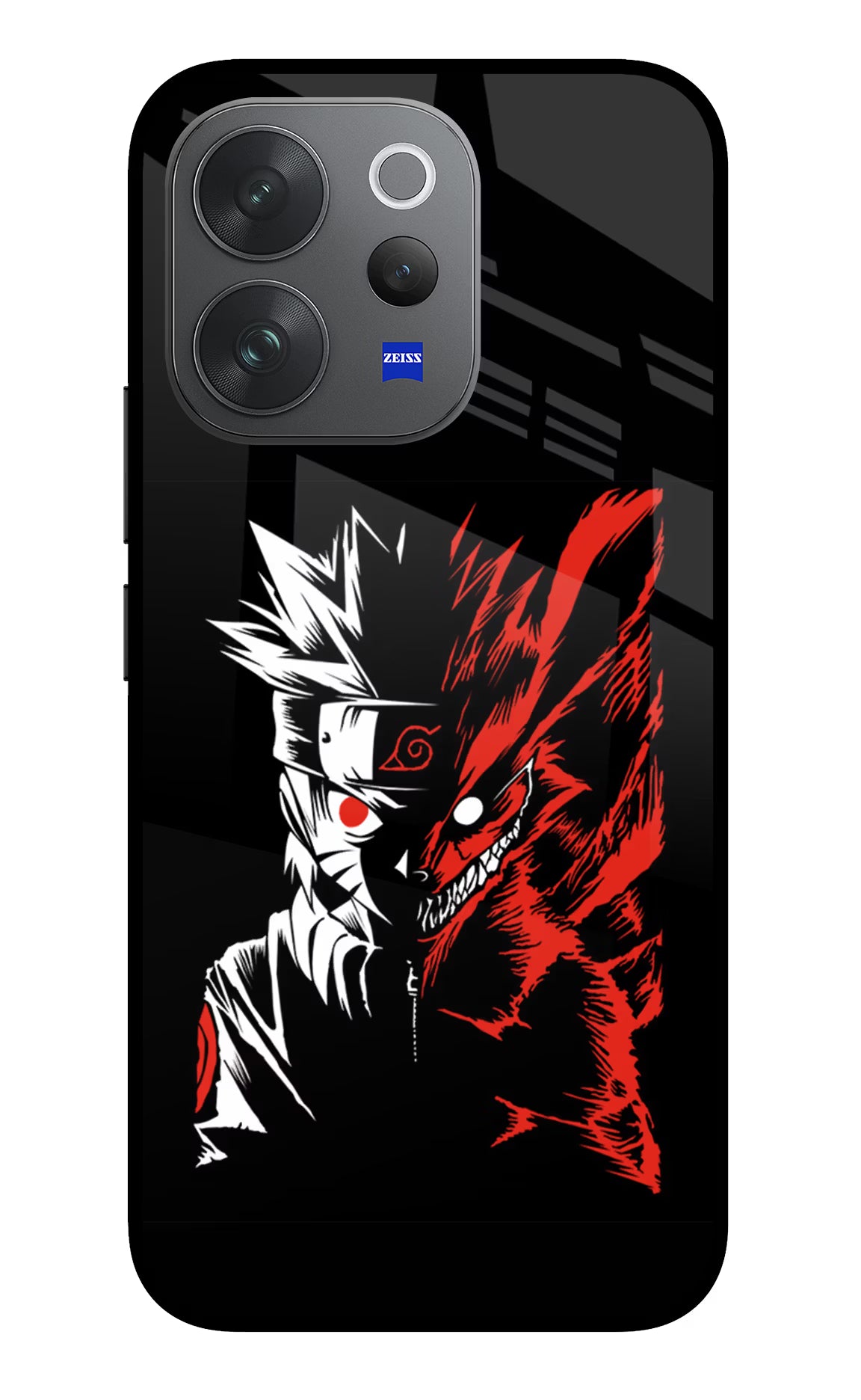 Naruto Two Face Vivo V70 Elite 5G Glass Case Back Cover by Casekaro
