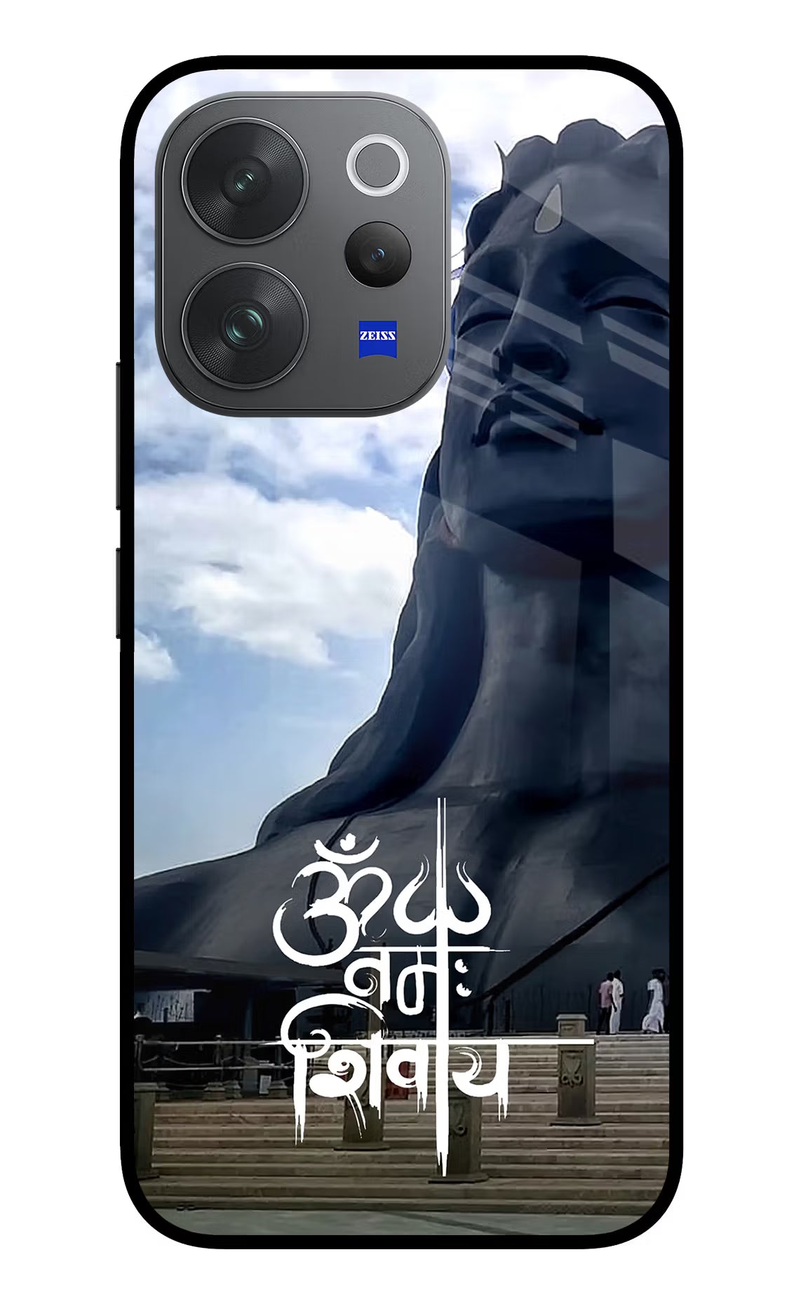 Om Namah Shivay Vivo V70 Elite 5G Glass Case Back Cover by Casekaro