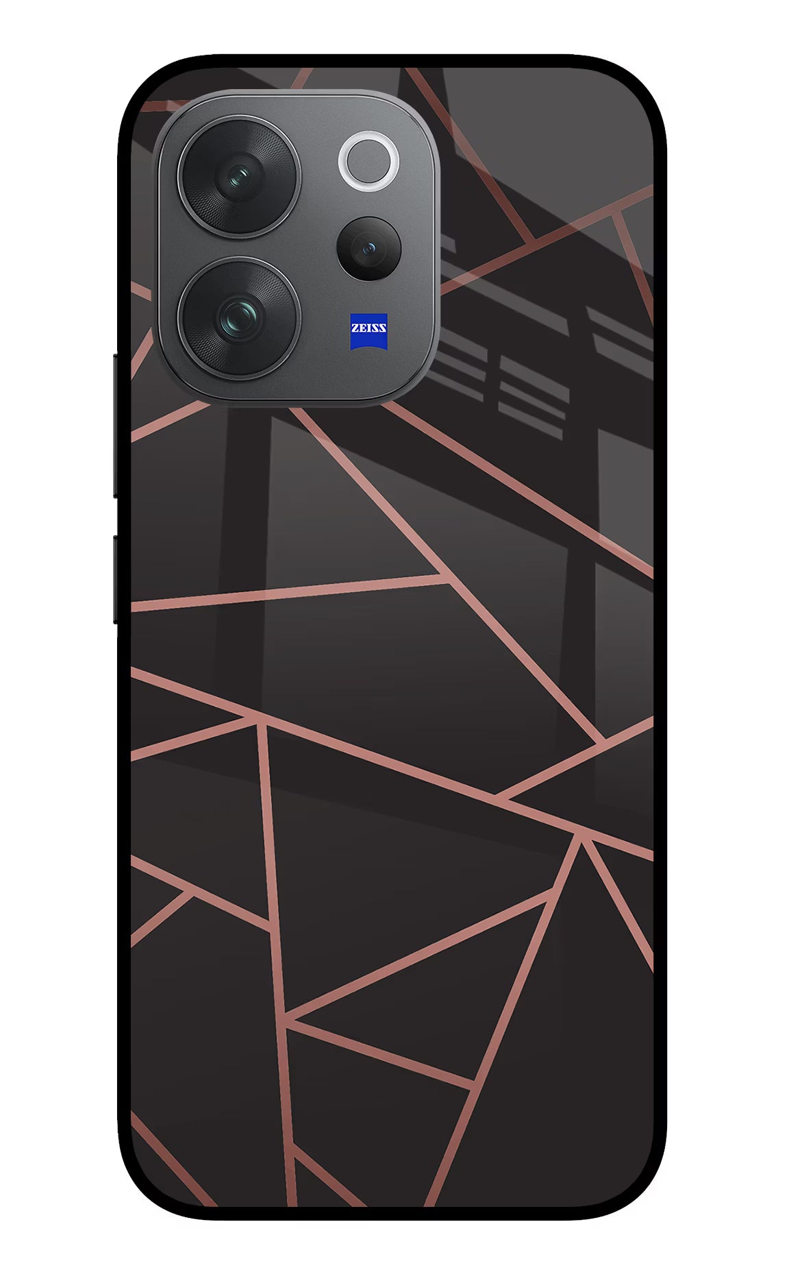 Geometric Pattern Vivo V70 Elite 5G Glass Case Back Cover by Casekaro