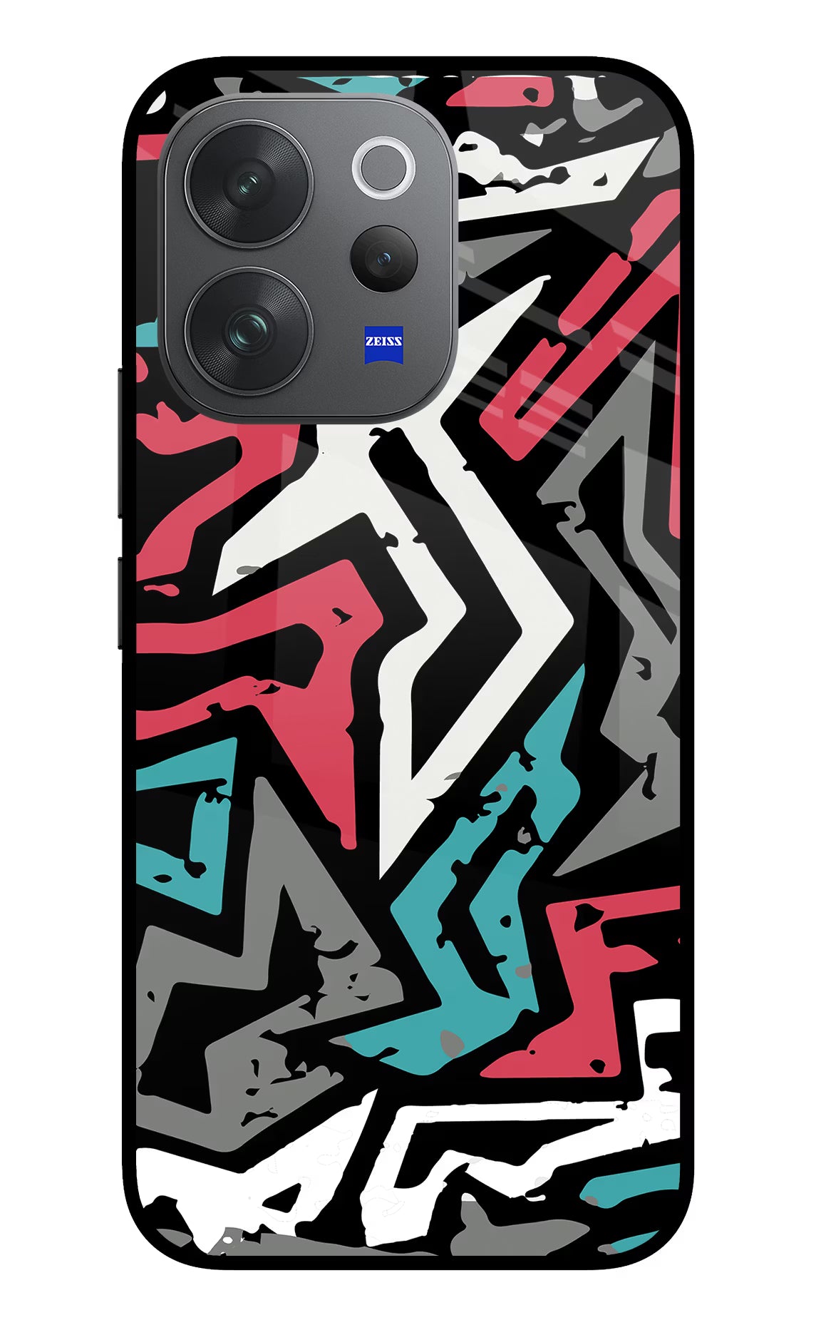 Geometric Graffiti Vivo V70 Elite 5G Glass Case