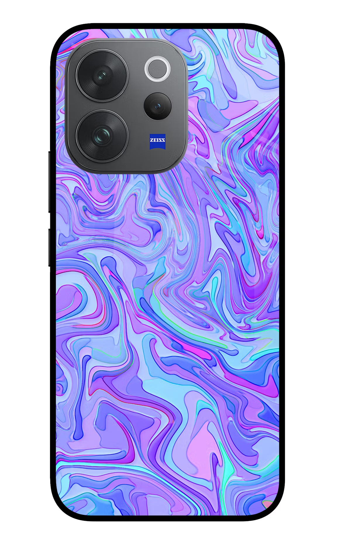 Glitter Vivo V70 Elite 5G Glass Case Back Cover by Casekaro