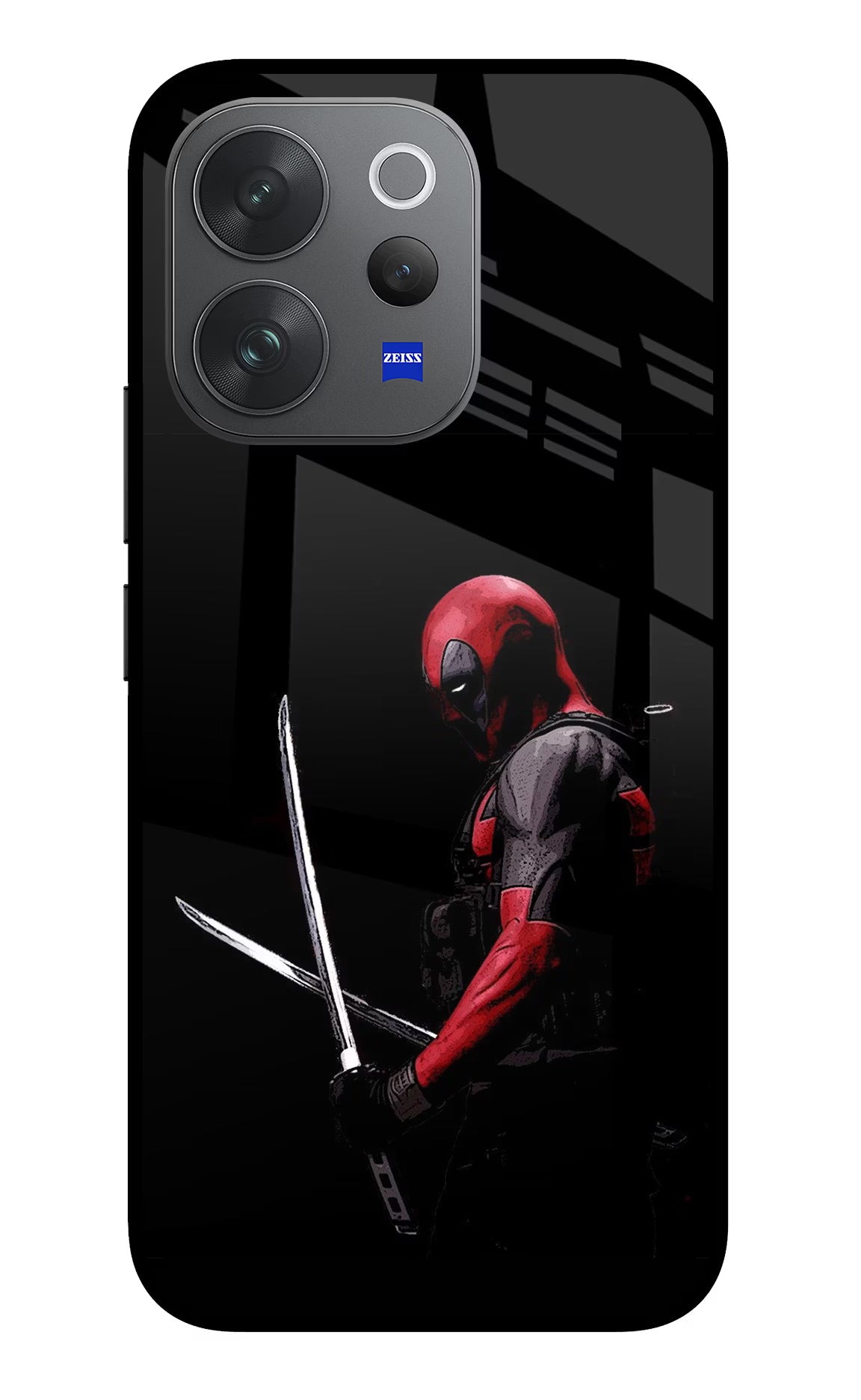 Deadpool Vivo V70 Elite 5G Glass Case Back Cover by Casekaro