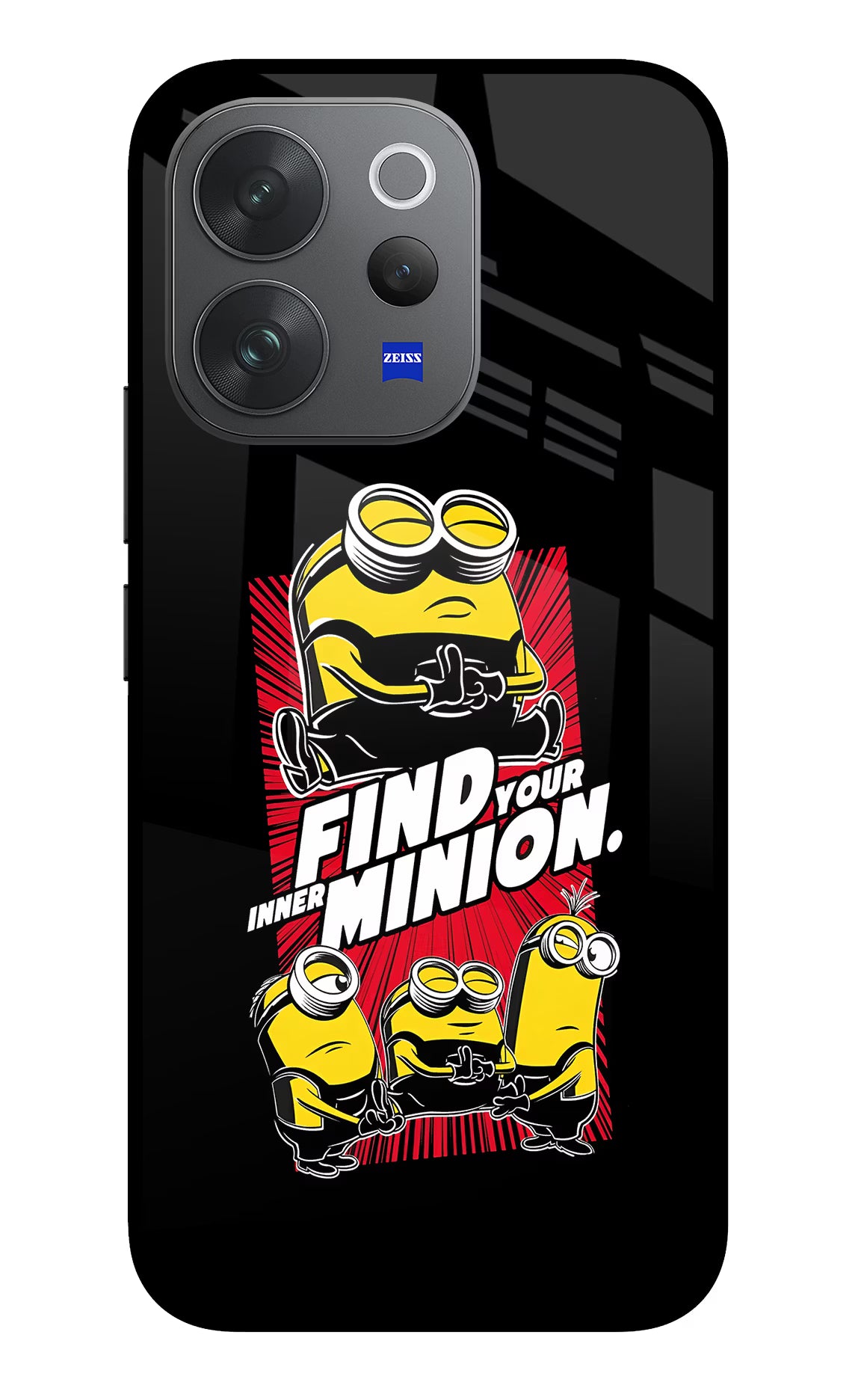 Find your inner Minion Vivo V70 Elite 5G Glass Case Back Cover by Casekaro