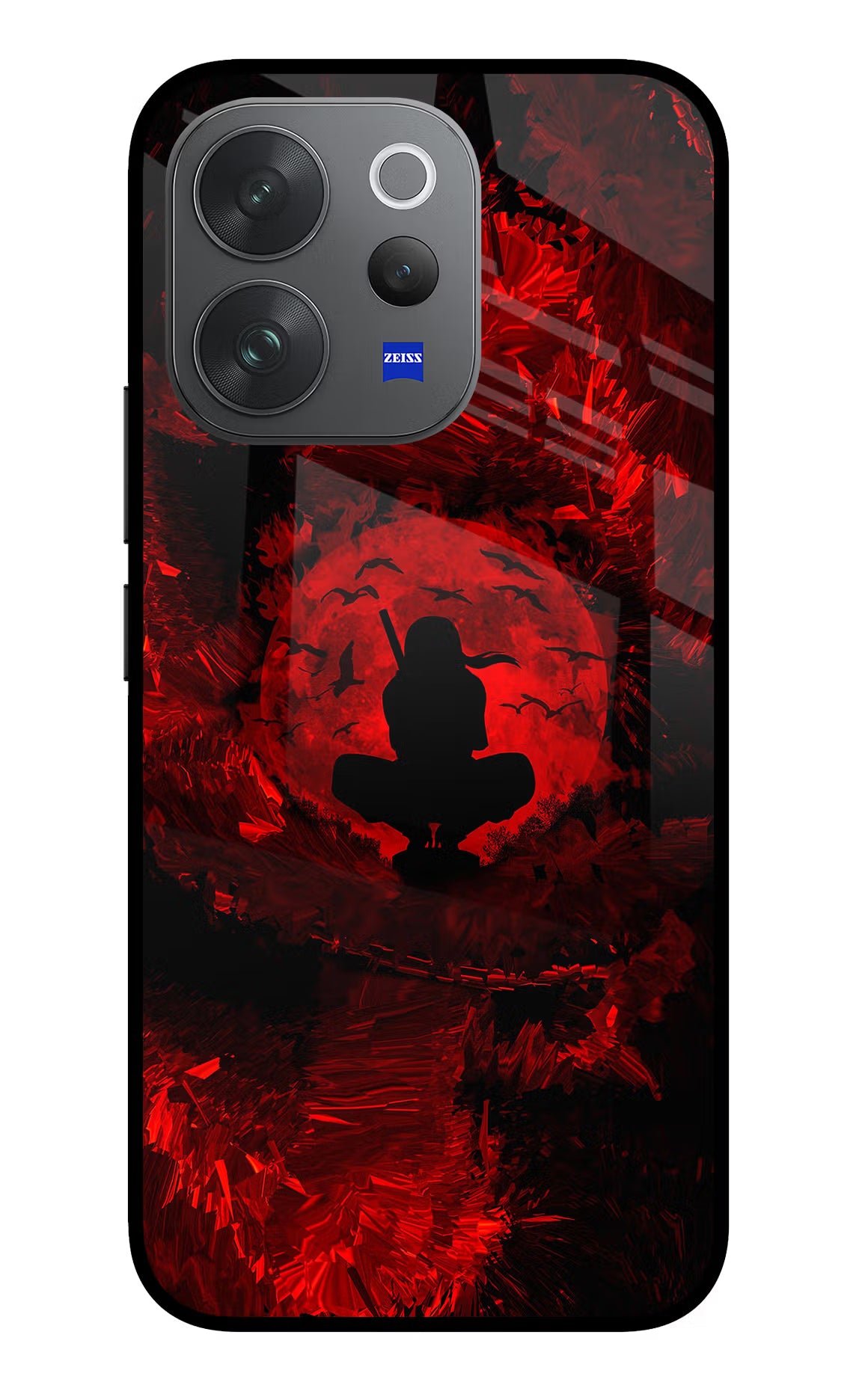 Itachi Uchiha Vivo V70 Elite 5G Glass Case Back Cover by Casekaro