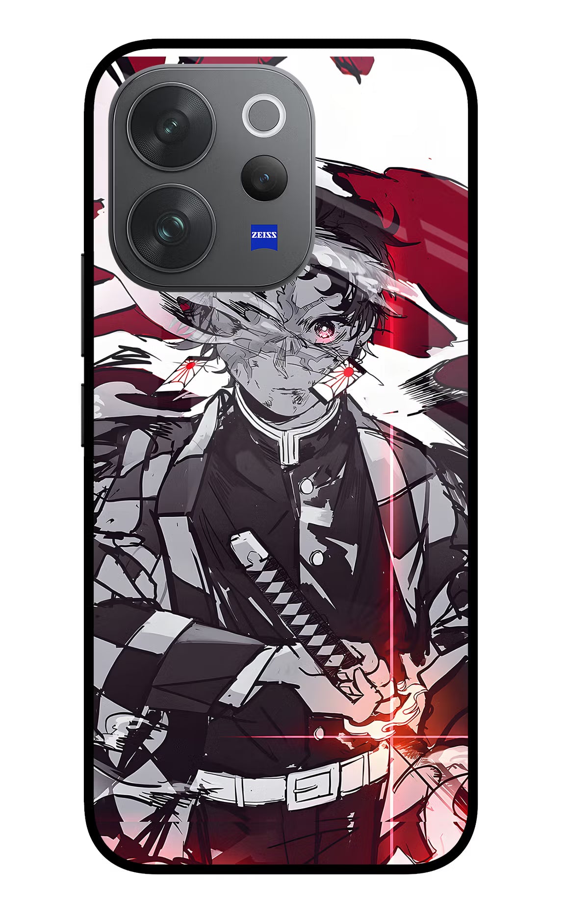 Demon Slayer Vivo V70 Elite 5G Glass Case Back Cover by Casekaro