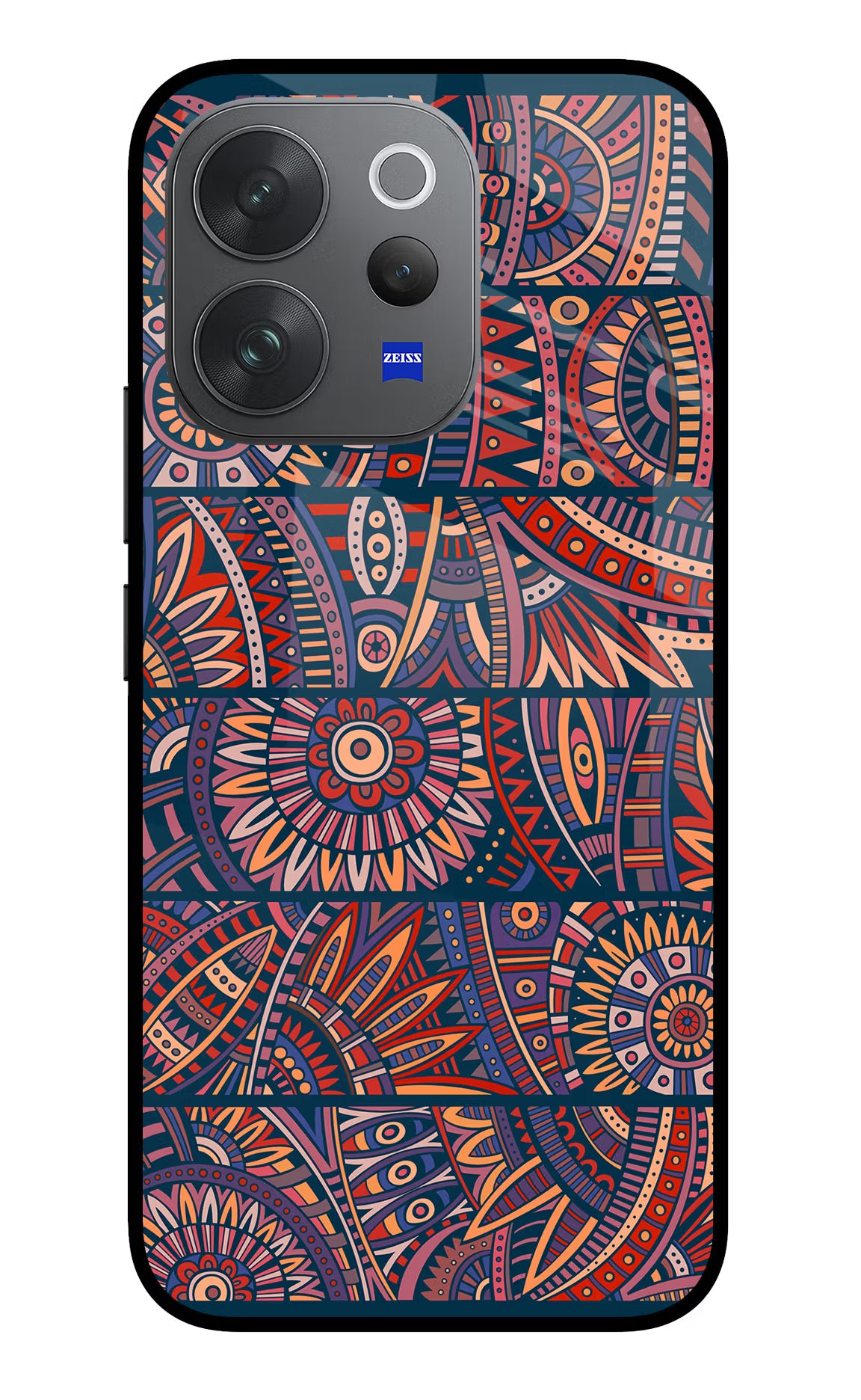 African Culture Design Vivo V70 Elite 5G Glass Case Back Cover by Casekaro